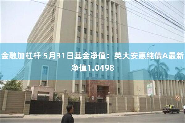 金融加杠杆 5月31日基金净值：英大安惠纯债A最新净值1.0498