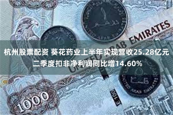 杭州股票配资 葵花药业上半年实现营收25.28亿元 二季度扣非净利润同比增14.60%